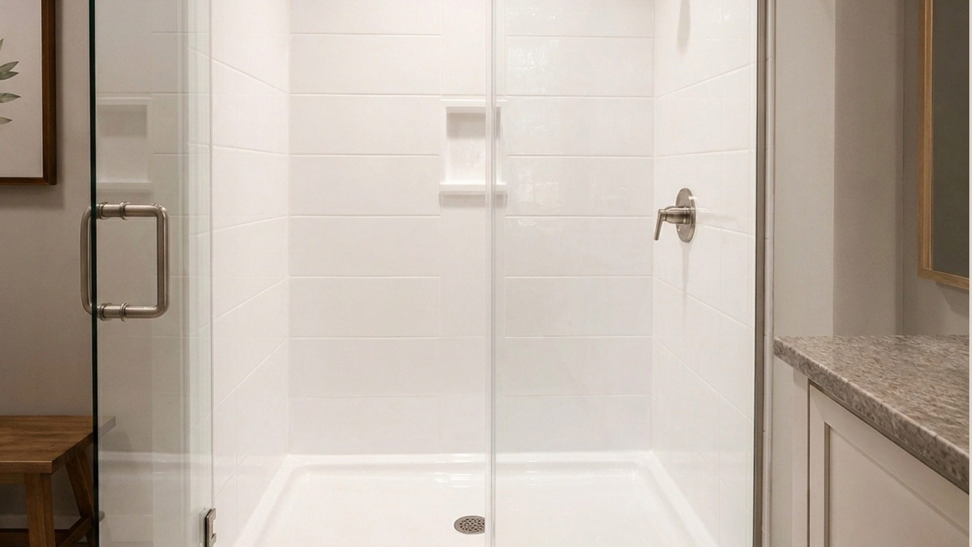 After: shower refinishing by Bath Professional